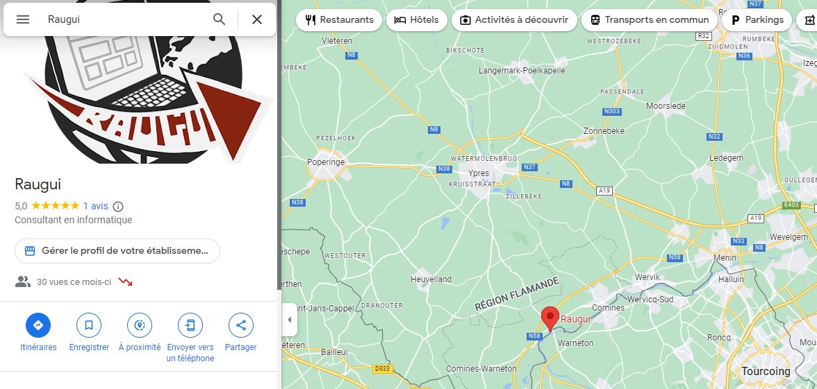 Actualité – Nous sommes désormais reconnu par Google comme entreprise :) par Raugui Informatique
