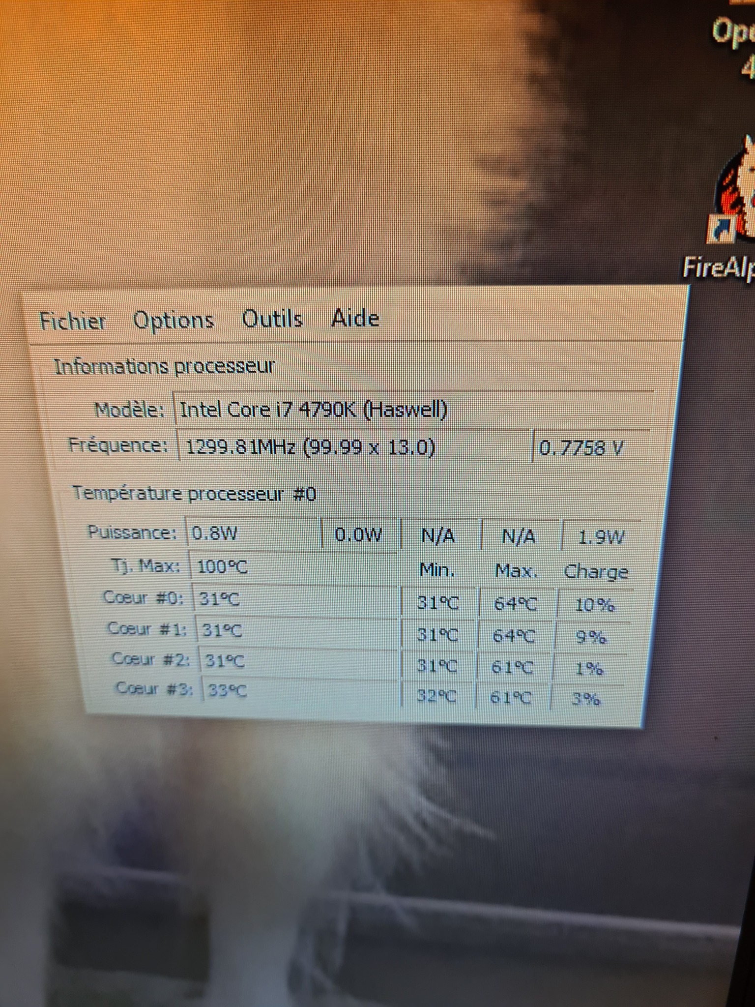 Le pc de notre client avait énormément de latence.
