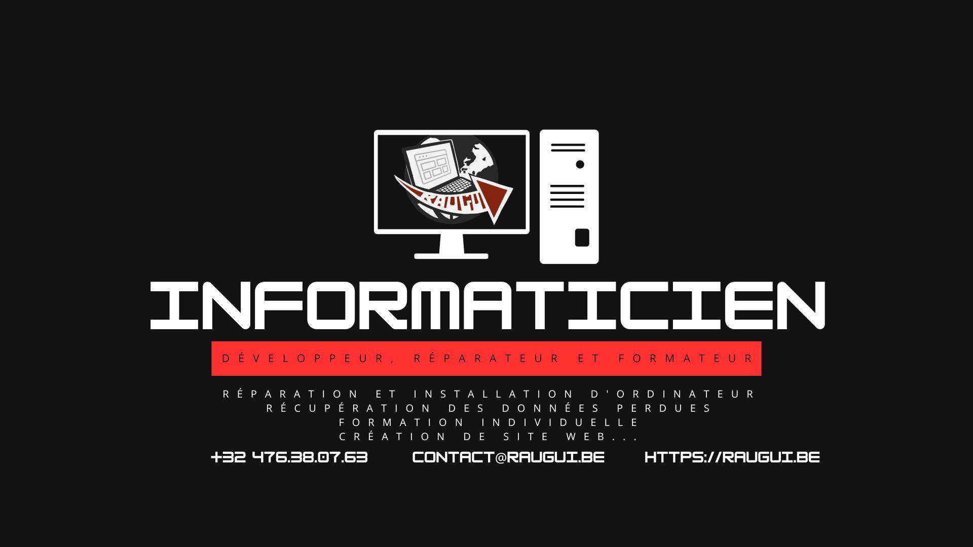 Réparation – Votre ordinateur est en panne, il devenu très lent ou il est infesté de virus ? par Raugui Informatique