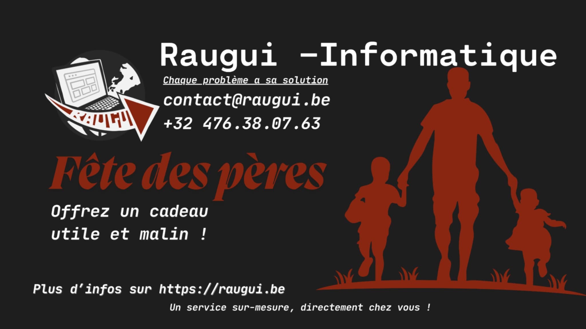 Réparation – Fête des Pères : Offrez un cadeau utile et malin ! 👨‍💻💙 par Raugui Informatique