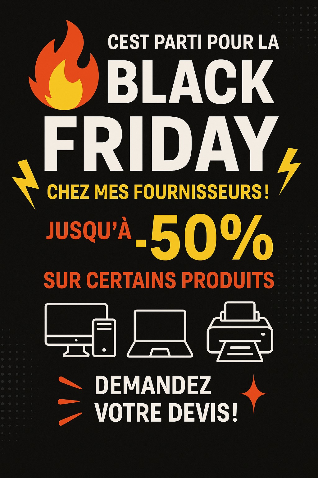 Réparation – C’est parti pour la semaine BLACK FRIDAY chez mes fournisseurs ! 💥🛍 par Raugui Informatique
