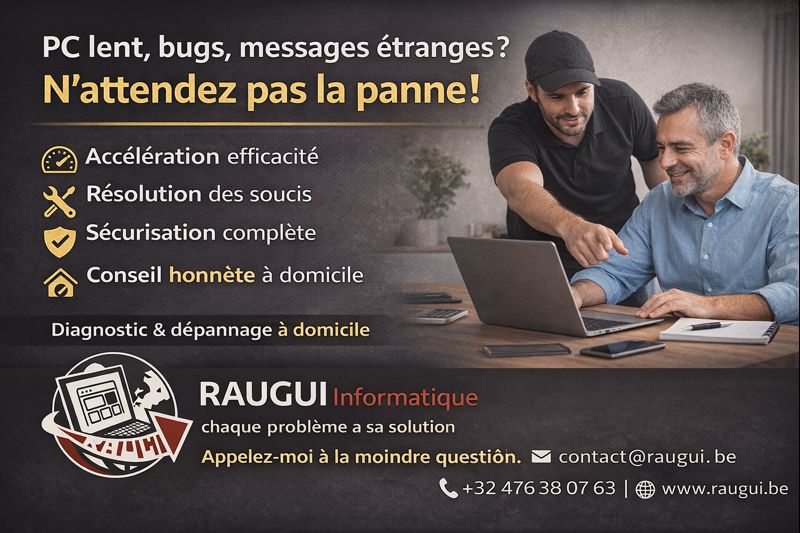 Réparation – Votre ordinateur vous lâche… mais vous repoussez l’intervention ? par Raugui Informatique