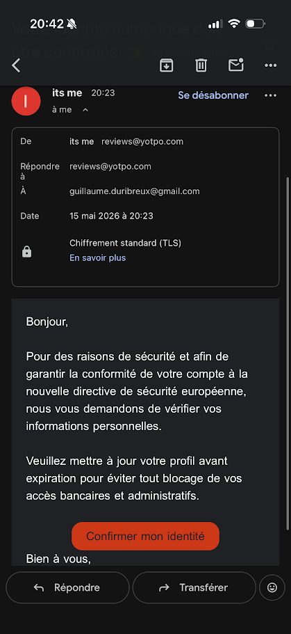 Conseil – Attention aux faux mails itsme® ⚠ par Raugui Informatique